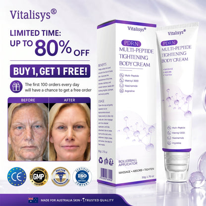 30% OFF✨✨ Vitalisys® PDRN Multi-Peptide Massaging Body Roller Cream- Anti-aging, Hydrating, Skin Firming & Lifting, Skin Repair, Even Tone, Acne and Dark Spot Treatment, Wart and Mole Removal, and Psoriasis Relief
