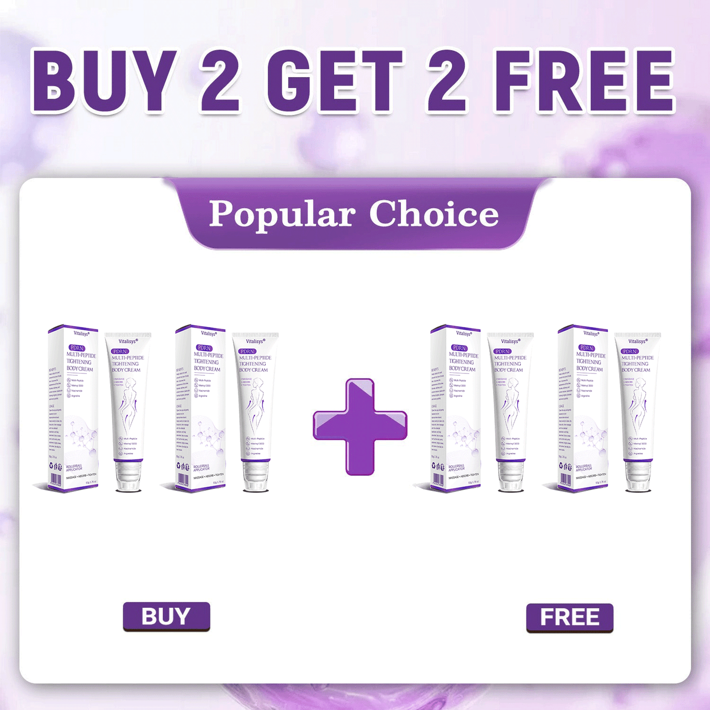30% OFF✨✨ Vitalisys® PDRN Multi-Peptide Massaging Body Roller Cream- Anti-aging, Hydrating, Skin Firming & Lifting, Skin Repair, Even Tone, Acne and Dark Spot Treatment, Wart and Mole Removal, and Psoriasis Relief