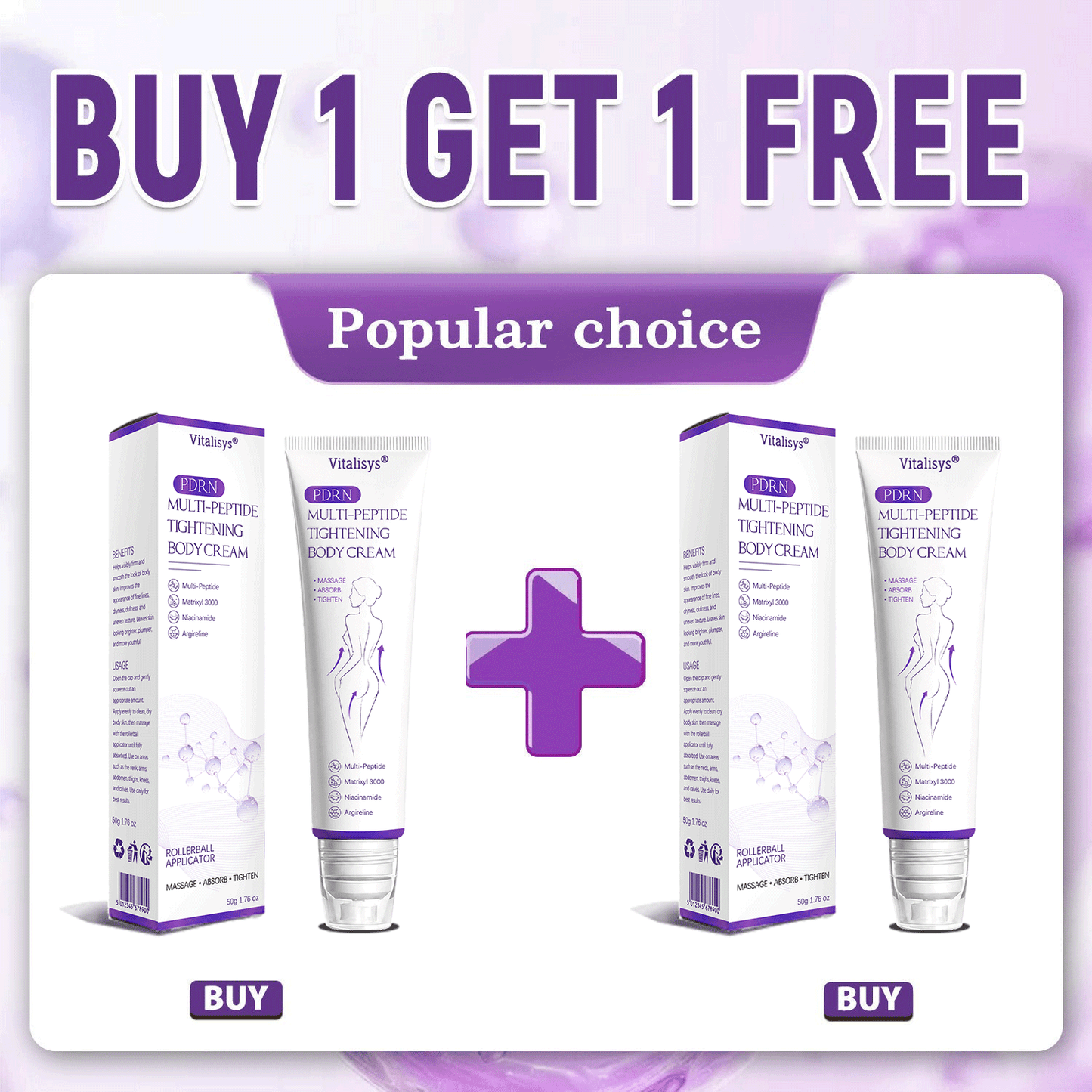 30% OFF✨✨ Vitalisys® PDRN Multi-Peptide Massaging Body Roller Cream- Anti-aging, Hydrating, Skin Firming & Lifting, Skin Repair, Even Tone, Acne and Dark Spot Treatment, Wart and Mole Removal, and Psoriasis Relief