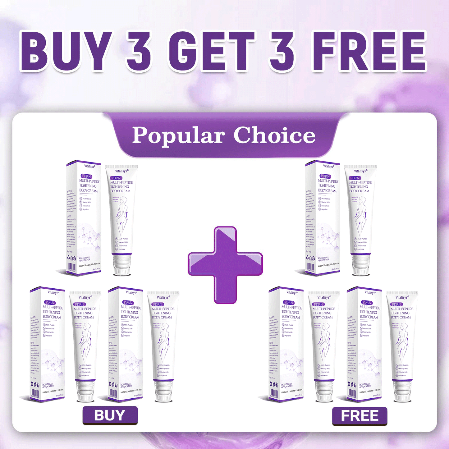 30% OFF✨✨ Vitalisys® PDRN Multi-Peptide Massaging Body Roller Cream- Anti-aging, Hydrating, Skin Firming & Lifting, Skin Repair, Even Tone, Acne and Dark Spot Treatment, Wart and Mole Removal, and Psoriasis Relief