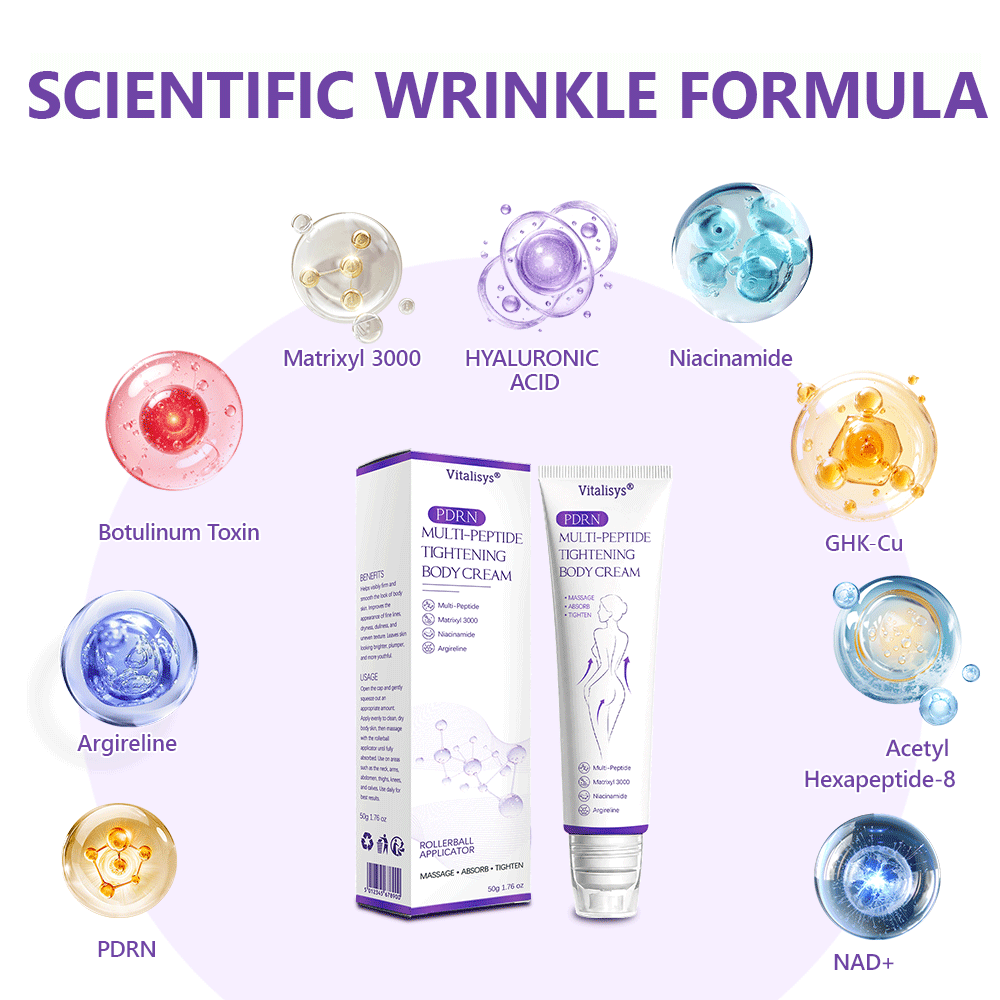 30% OFF✨✨ Vitalisys® PDRN Multi-Peptide Massaging Body Roller Cream- Anti-aging, Hydrating, Skin Firming & Lifting, Skin Repair, Even Tone, Acne and Dark Spot Treatment, Wart and Mole Removal, and Psoriasis Relief