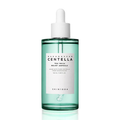 SKIN1004 Tea-Trica Relief Ampoule 3.38 fl. oz, 100ml, Soothing Hydration for Sensitive Skin