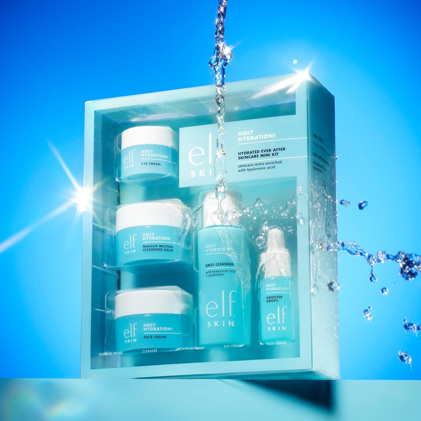 SKIN Holy Hydration! Hydrated Ever After Skincare Mini Kit, Cleanser, Makeup Remover, Moisturizer